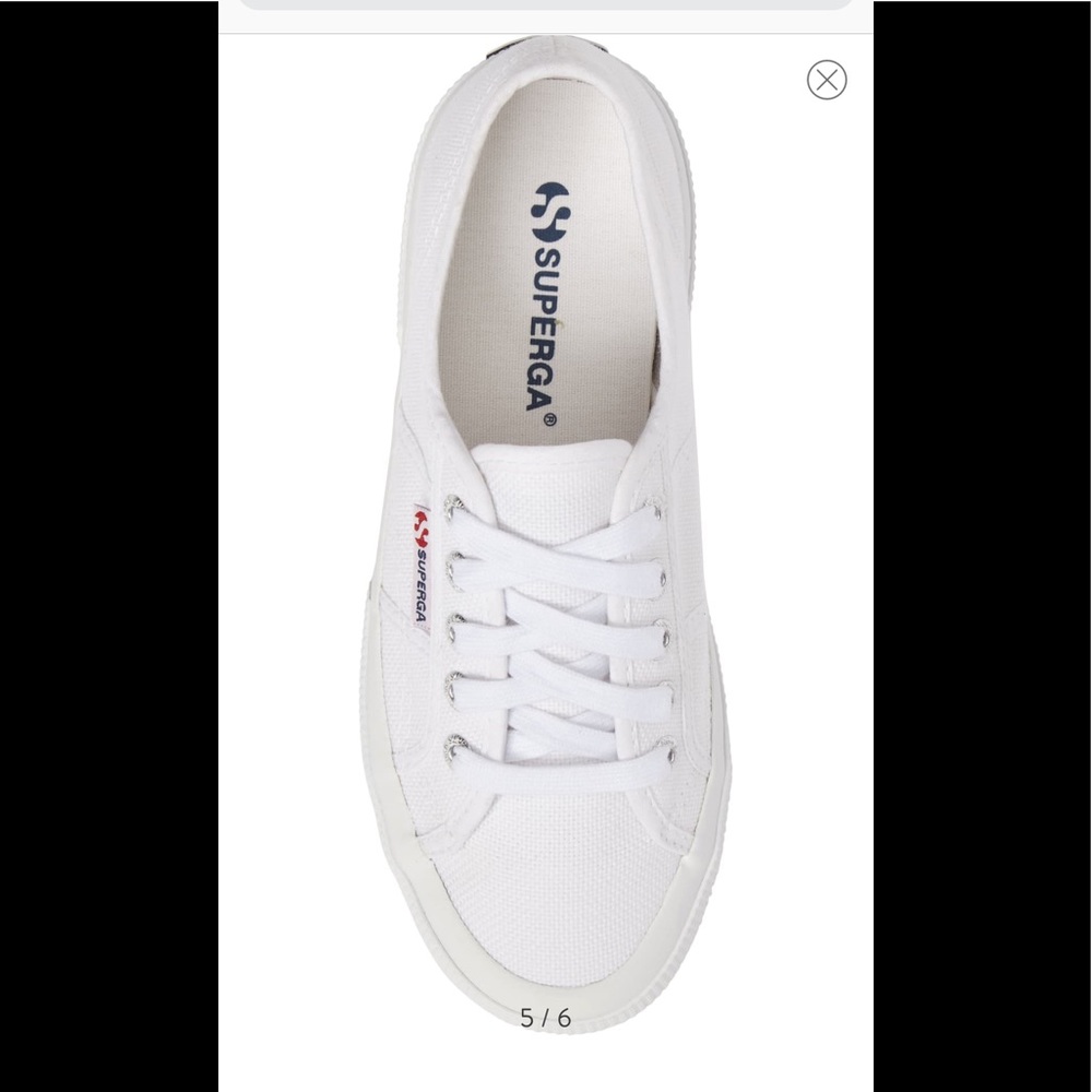 Superga women’s, white tennis shoes